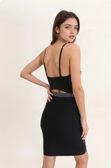 Femme Top de fête richement orné de strass et pierres fantaisie | Dressie Dress